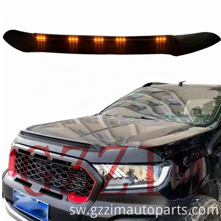 Vifaa vya gari ABS LED mbele mashine hood bonnet strip ukingo trim kwa bronco